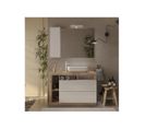 Meuble Sous-vasque 110 Cm Chêne Naturel + Vasque + Miroir LED - Ischia