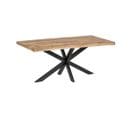 Table De Repas Rectangulaire 180 Cm Bois Brut/noir - Amandia