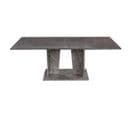 Table De Repas 180/225 Cm Marbre Gris Brillant - Carrare - L 180/225 X L 100 X H 76 Cm