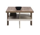 Table Basse Blanc/chêne - Oniel - L 63 X L 110 X H 43 Cm