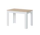 Table D'appoint Blanc/chêne Clair - Cartia - L 109 X L 67 X H 78 Cm