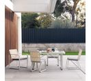 Table De Repas De Jardin Aluminium Blanc - Arrecife