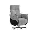 Fauteuil Relax Électrique Pivotant Tissu Gris Anthracite/carbone - Orion