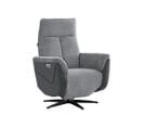 Fauteuil Relax Électrique Pivotant Tissu/simili Cuir Gris- Cephee