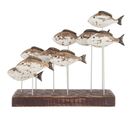 Sculpture Poisson Marron Bois 52x13x40cm