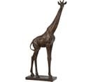 Statue Girafe Marron Résine 33x15x73cm