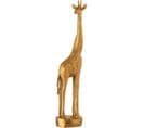 Statue Girafe Or Résine 13x12x64cm