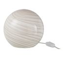 Lampe Boule Gris Verre 20x20x18cm