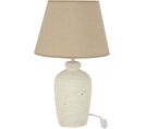 Lampe Beige Ciment 28x28x48cm