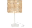 Lampe Bois Clair Fer 29x29x51,5cm