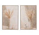 Tableaux (x2) Beige Toile 62x4x92cm