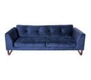 Sofa Tissu Bleu 230x97x68cm