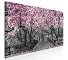 Tableau Magnolia Park (1 Part) Étroit Rose 90 X 30 Cm Rose