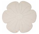 Tapis De Sol Molletonné Bébé Fleurs Beige 110x110x3cm