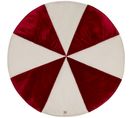 Tapis De Sol Molletonné Bébé Rond Rouge 120x120x3cm