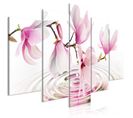 Tableau Magnolias Over Water Wide Pink 200 X 100 Cm Rose