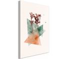 Tableau Modernist Flower Vertical 80 X 120 Cm Blanc