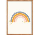 Tableau Cadre Bois Clair Joyeux Arc-en-ciel - 30 X 40 Cm