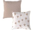 Coussin Pissenlits Blanc Minimini Pois Rose