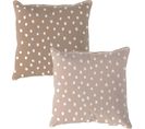 Coussin Marron Et Beige Pois Irréguliers