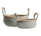 Panier Cleo Coton Gris Shabby Chic