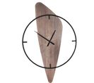 Horloge Murale Déco Style Tiriez Noir Et Bois