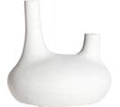 Vase Zick Blanc Design Contemporain En Céramique