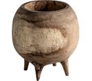 Vase Ethnique Rimini En Bois Suar Naturel