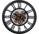 Horloge Murale Engrenages Visibles Style Industriel