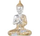 Statue Bouddha Éclat Or Et Argent Pour Déco Zen