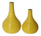 Vase Élégant Jaune En Céramique Pour Intérieur Chic