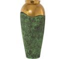 Vase Élégance Verte Et Dorée, Chic Pour Intérieur