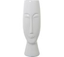 Vase Visage Design Céramique Blanche Décoration Intérieure