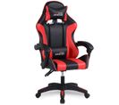 Fauteuil Gamer Ams-800-red Coloris Noir Et Rouge - Coussin Lombaire