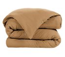 Housse De Couette Double Gaze Coton Gaia Camel 200x200cm