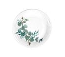 Set De 10 Assiettes Carton 18 Cm Branche D'eucalyptus