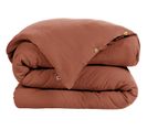 Housse De Couette Double Gaze Coton 140 X 200 Cm Gaia Terracotta