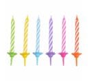 Set De 24 Bougies D Anniversaire 5.5 Cm Multicolore