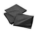 3 Serviettes De Table Coton Recycle 40 X 40 Cm Mistralines Anthracite