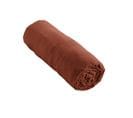 Drap Housse Gaze De Coton 200 X 200 Cm Gaia Terracotta