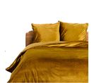 Housse De Couette + 2 Taies 220 X 240 Cm Velours Ocre