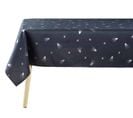 Nappe Rectangle 150 X 240 Cm Sapin De Noel Bleu Marine