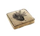 Coussin De Sol 45 X 45 Cm Duo De Feuilles Noir