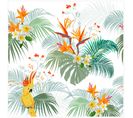 Lot De 20 Serviettes En Papier 33 X 33 Cm Oiseau Tropical