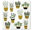 Lot De 20 Serviettes En Papier 33 X 33 Cm Plantes