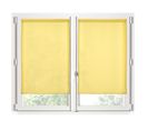 Paire De Rideaux Voile Brise Bise Jaune 60 X 120 Cm