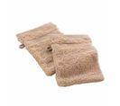 Lot De 2 Gants De Toilette 15 X 21 Cm Elegante Noisette