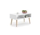 Table Basse Scandinave Slimy - Blanc