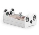 Lit Enfant Mouna Avec Tiroir Et Cadre Inclus - Panda - 140 Cm X 70 Cm