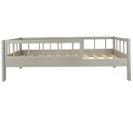 Lit D'enfant En Bois Naturel Style Scandinave 160x80cm Avec Barrières - Gris